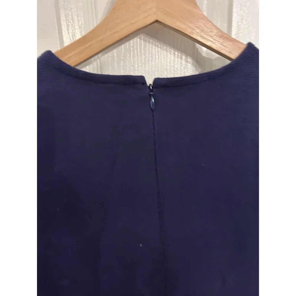 Gymboree Girls Navy Blue Sequin Unicorn Shift Dress Gold Zipper Pockets 10 k7072
